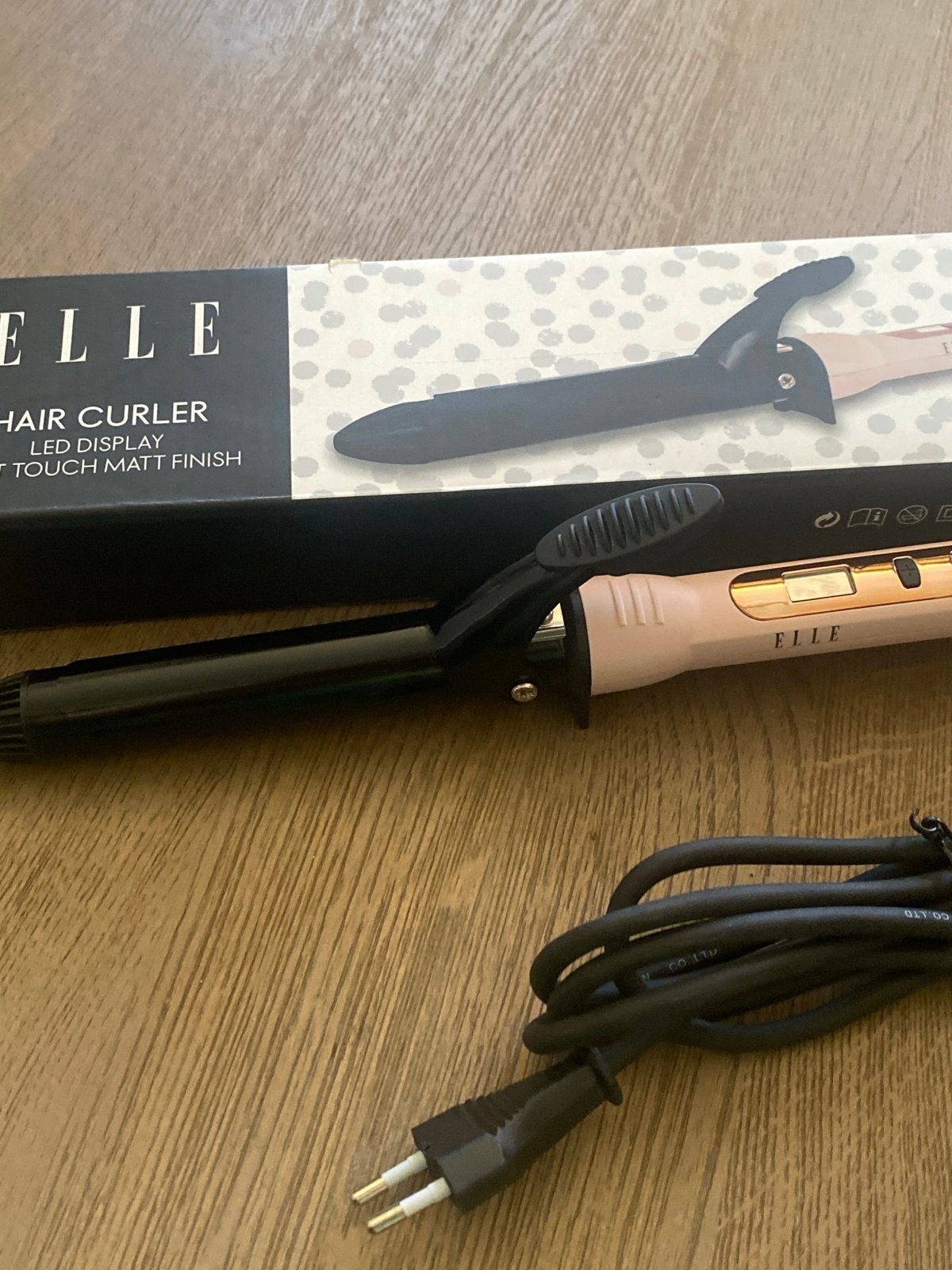 ELLE Krultang - LED Display - Soft Touch Mat Finish, Ophalen of Verzenden, Nieuw, Haarverzorging