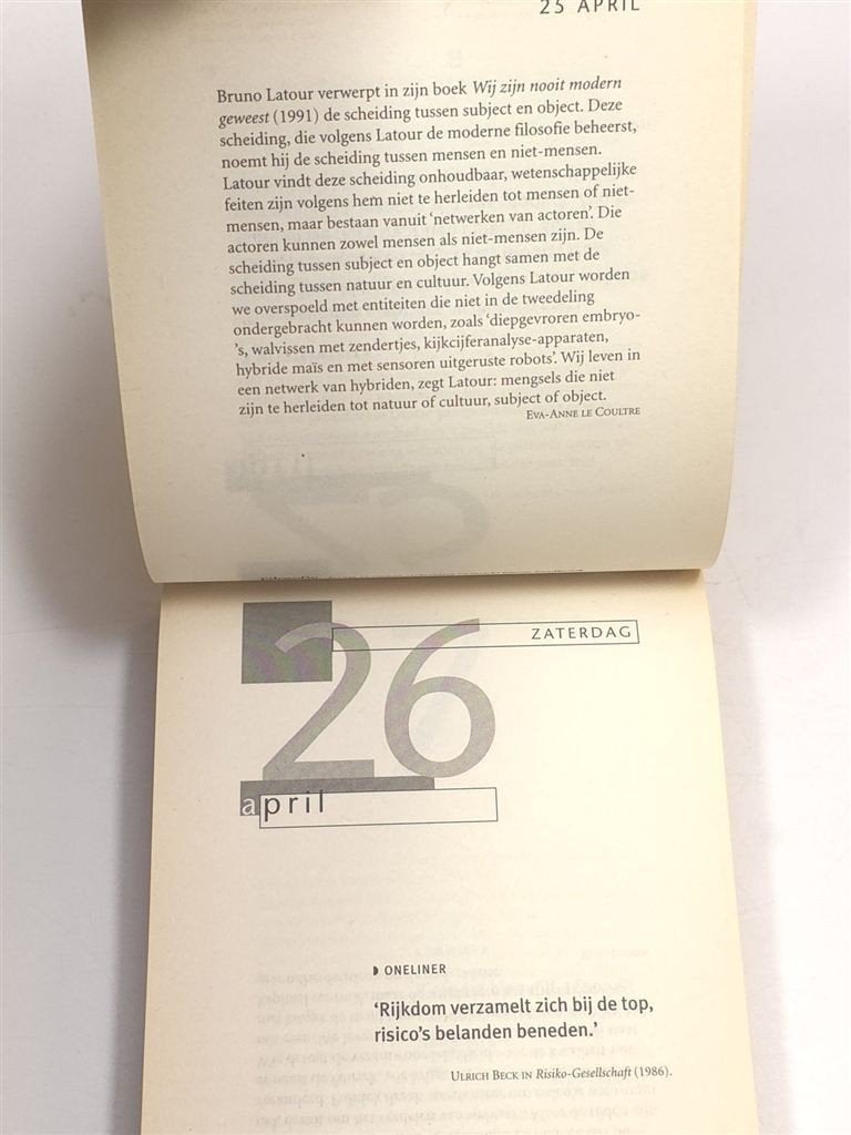 Filosofie Scheurkalender 2003 — Compleet/Nieuwstaat, Boeken, Ophalen of Verzenden, Zo goed als nieuw