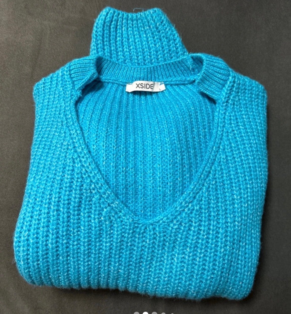Dames blauwe trui maat L Xside polyester acryl, Ophalen of Verzenden, Zo goed als nieuw, Maat 42/44 (L), Blauw
