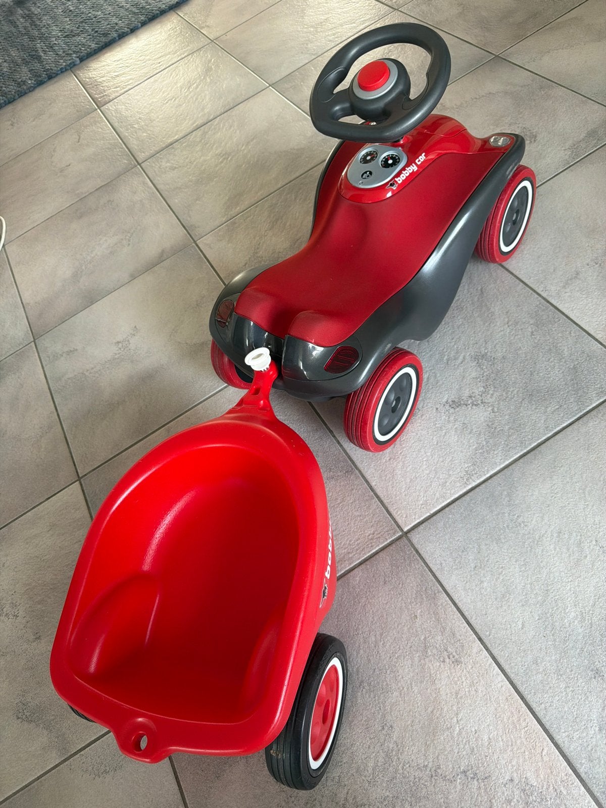 BIG Bobby Car Classic met aanhanger, Kinderen en Baby's, Speelgoed | Buiten | Voertuigen en Loopfietsen, Ophalen, Zo goed als nieuw