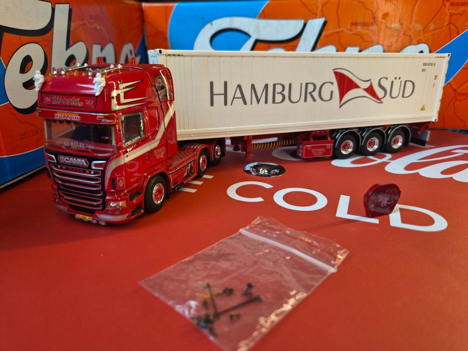 Tekno Weeda Scania Sons of Anarchy R500 V8, Ophalen of Verzenden, Zo goed als nieuw, Bus of Vrachtwagen, Tekno