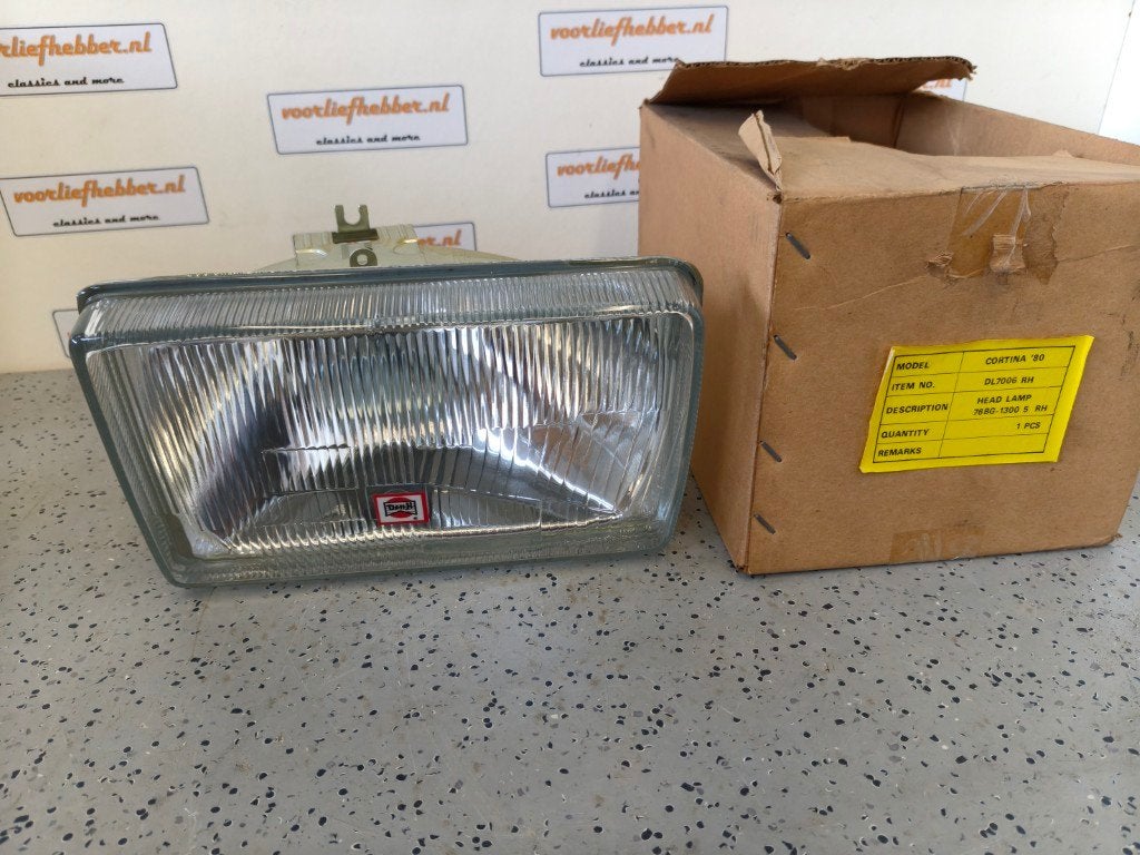 Ford Taunus / Cortina  rechter koplamp, model; Cortina '80, Nieuw, Ophalen of Verzenden, Ford, /