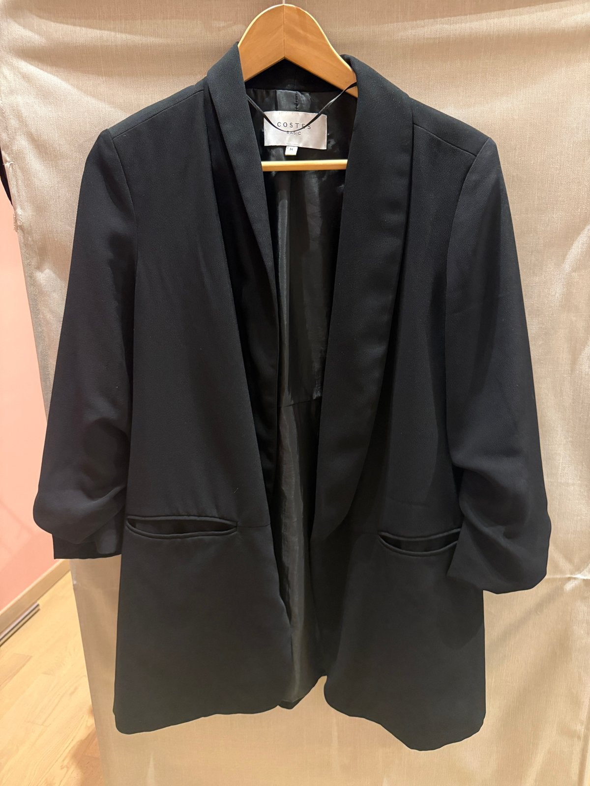 Costes zwarte oversized blazer driekwart mouw maat M, Maat 38/40 (M), Zwart, Ophalen of Verzenden, Jasje