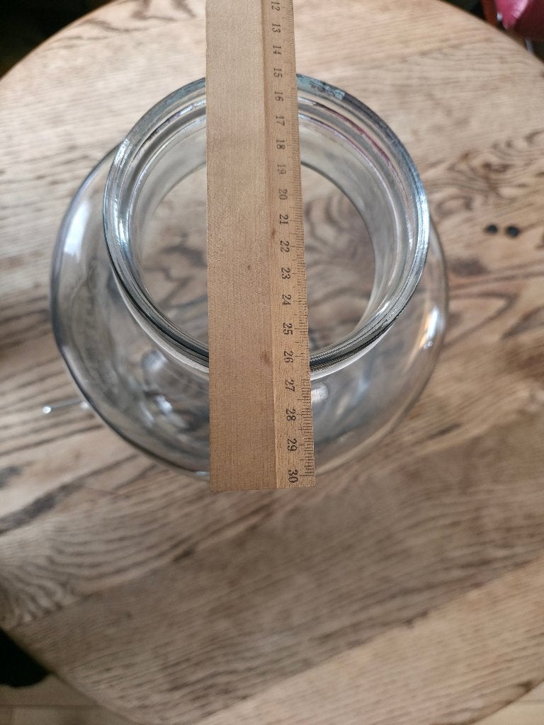 Glazen Pot met RVS Kraan - 8 Liter (zonder deksel), Huis en Inrichting, Ophalen of Verzenden, Gebruikt, Glas, Pot, Bus of Blik