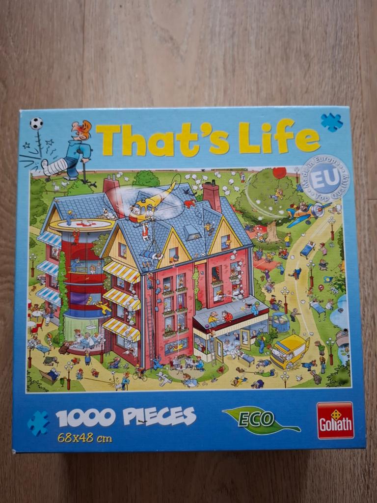 LEGPUZZEL 1000 STUKJES THAT'S LIFE, Hobby en Vrije tijd, Denksport en Puzzels, Ophalen of Verzenden, 500 t/m 1500 stukjes, Zo goed als nieuw