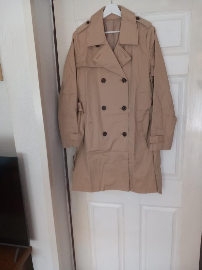 Beige trenchcoat maat L ,HEMA, Ophalen of Verzenden
