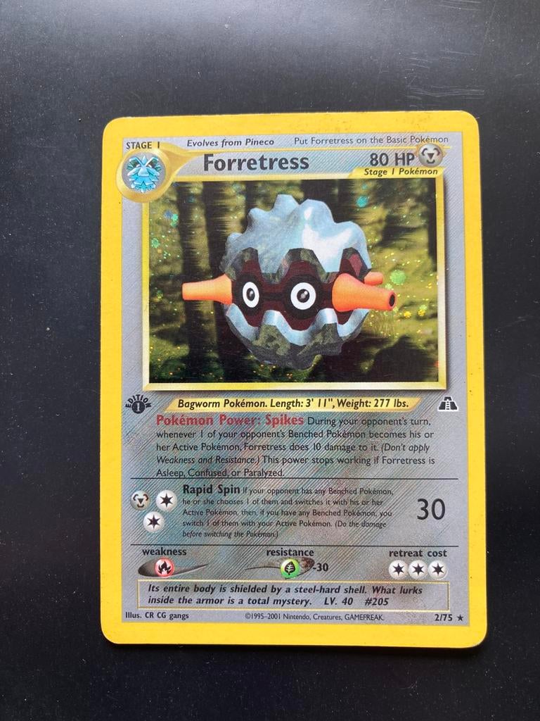 Pokemon kaart Forretress 1st Edition Holo, Ophalen of Verzenden, Zo goed als nieuw
