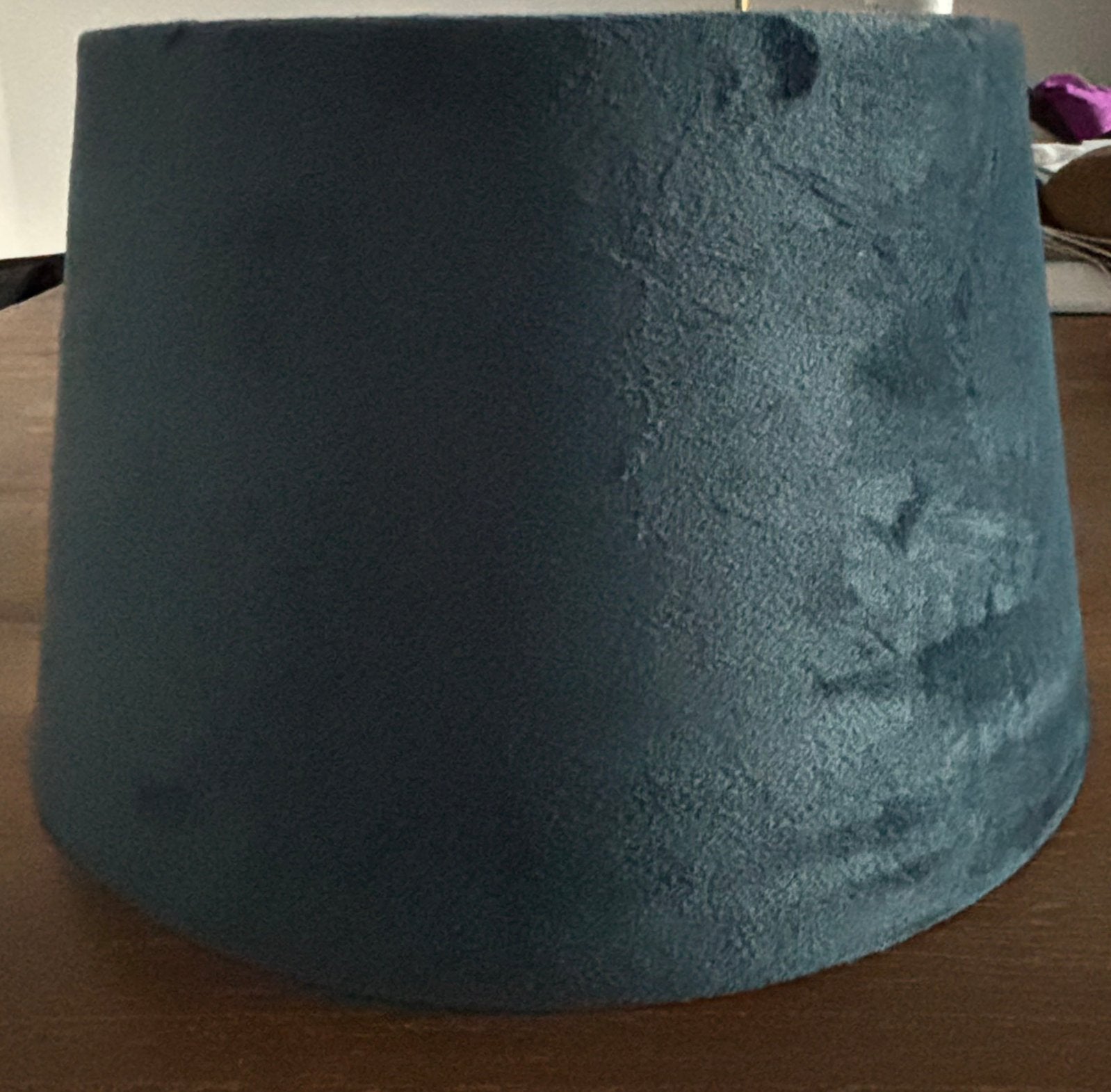 Fluwelen Lampenkamp Blauw, Ophalen of Verzenden, Zo goed als nieuw, Blauw, Rond