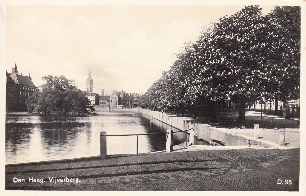 Den Haag   -   Vijverberg  ,  1934                =0018/19=, Verzamelen, Ophalen of Verzenden, 1920 tot 1940, Gelopen, Zuid-Holland