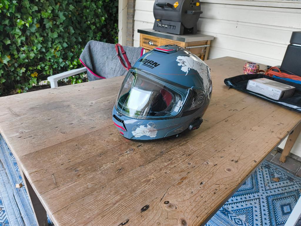 Nolan N100-6 Legend Checa + Com systeem, Motoren, Kleding | Motorhelmen, Systeemhelm, Heren, Nolan, XL