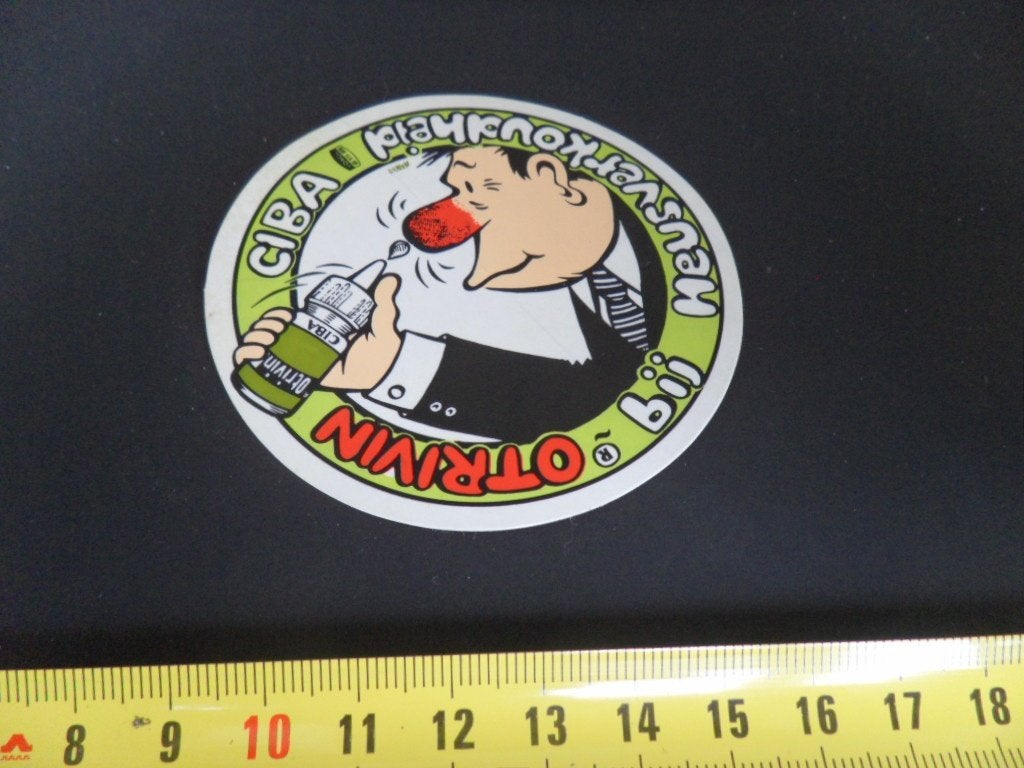 sticker OTRIVIN CIBA bij neusverkoudheid, Ophalen, Zo goed als nieuw