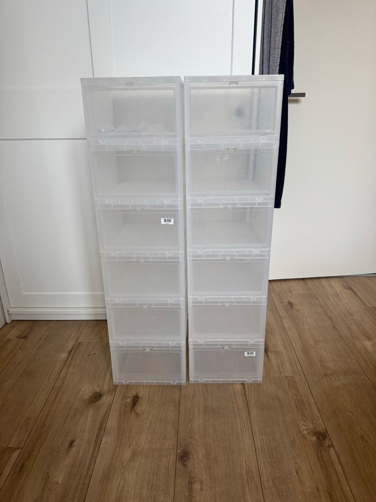 Iris drop front shoe box Transparante Opbergboxen (12 stuks), Ophalen, Gebruikt
