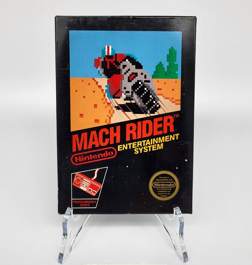 Mach Rider - Nintendo NES - Hangtab 4th Print - USA - NM, Verzenden, 1 speler, Racen en Vliegen, Zo goed als nieuw
