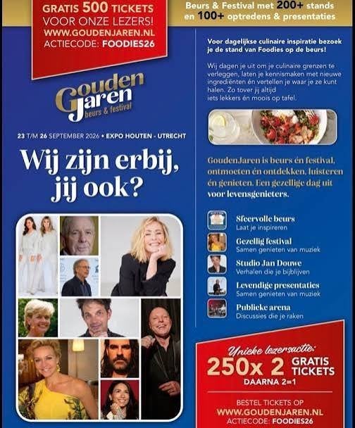 2 e tickets Gouden Jaren Beurs 23 t/m 26 sep. te Houten, Tickets en Kaartjes, Twee personen, September, Meerdaags