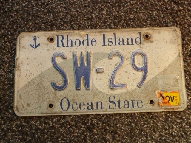 Kentekenplaat licenseplate Rhode Island Wave 2 USA, Verzamelen, Verzenden, Gebruikt, Auto's