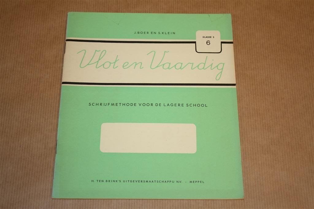 Vlot en vaardig - Schrijfmethode lagere school - ca 1960, Ophalen of Verzenden, Zo goed als nieuw