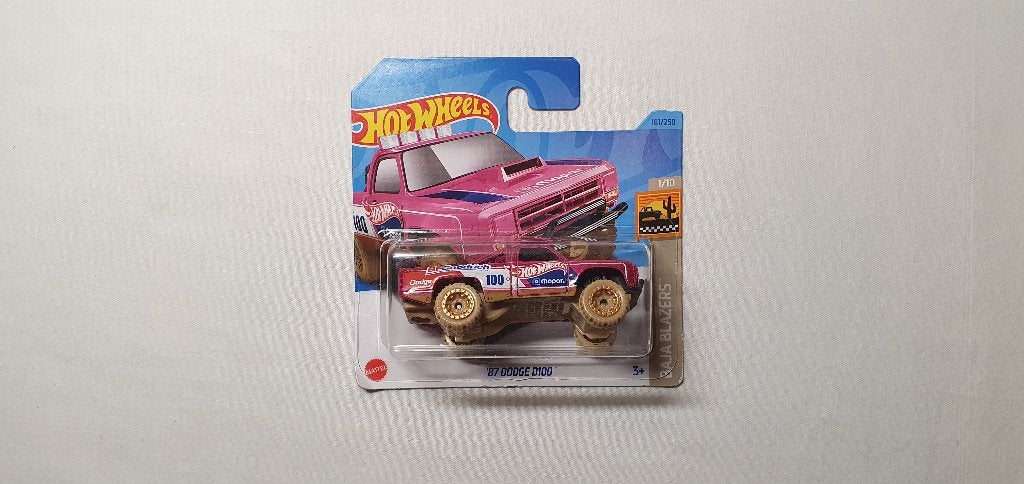 Hot Wheels 87 Dodge D100 pink, Ophalen of Verzenden, Nieuw, Auto