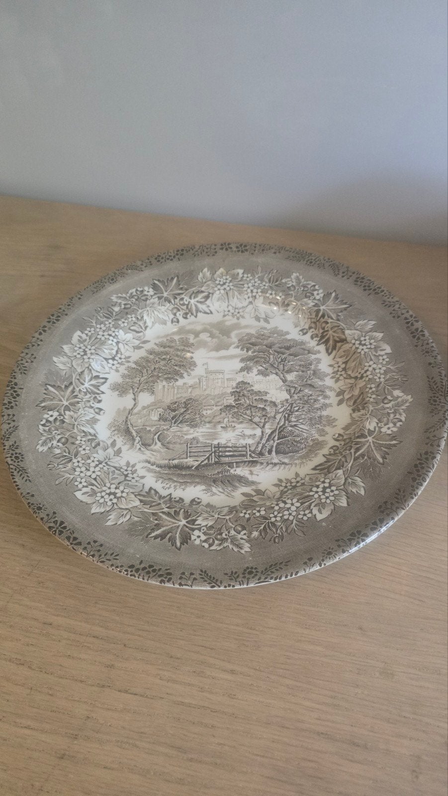 Antiek Engels Ironstone bord - Castles patroon, Antiek en Kunst, Ophalen of Verzenden