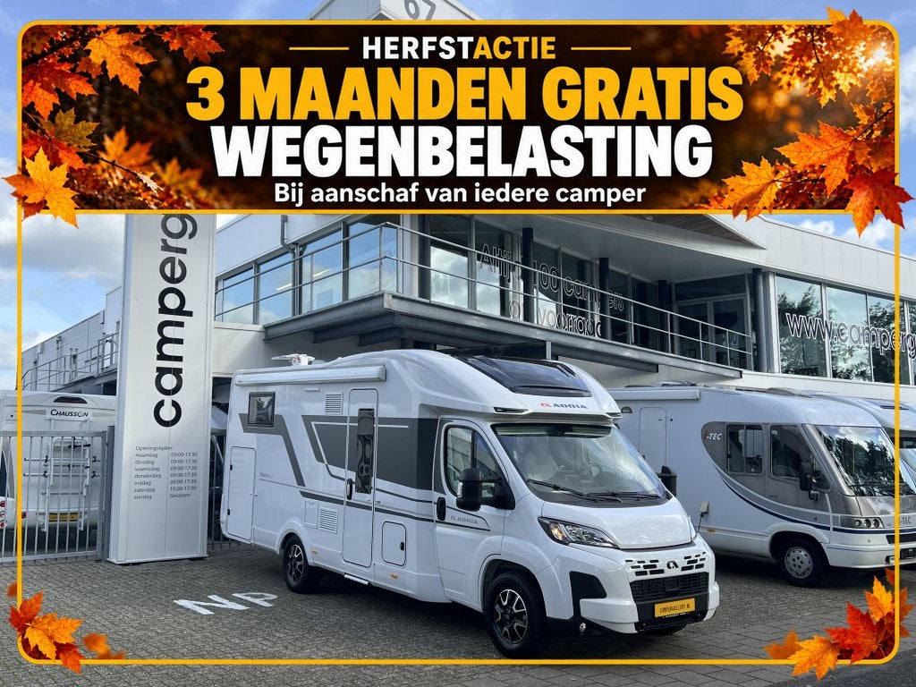 Adria Matrix 670SL ENKELE BEDDEN+HEFBED ZONNEPANEEL 4.805KM!, Caravans en Kamperen, Fiat, 7 tot 8 meter, Bedrijf, Adria