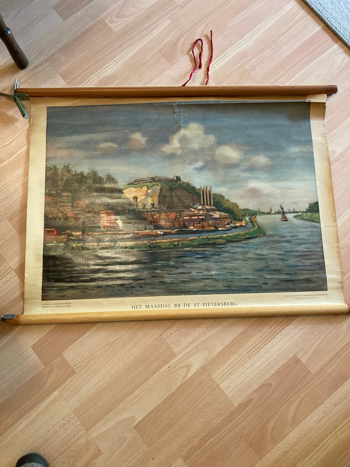 Vintage Schoolplaat: Het Maasdal bij de St.-Pietersberg, Ophalen of Verzenden, Aardrijkskunde
