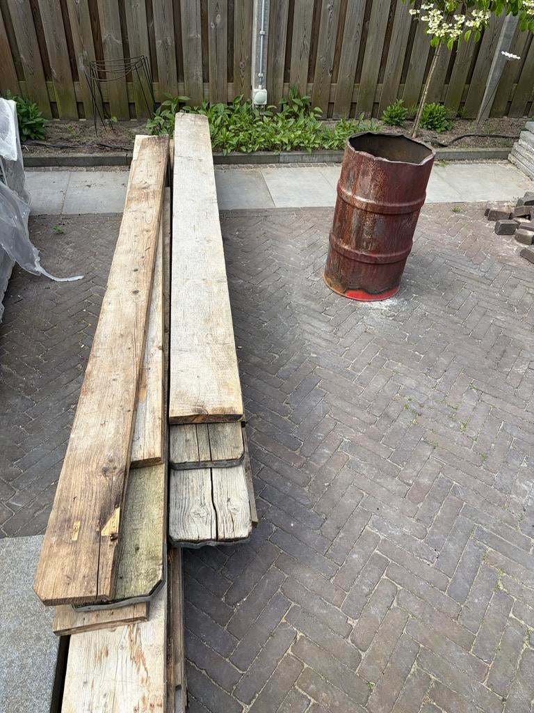 45m1 Gebruikte steigerplanken voor diverse projecten, Tuin en Terras, Palen, Balken en Planken, Ophalen, Zo goed als nieuw, 250 cm of meer