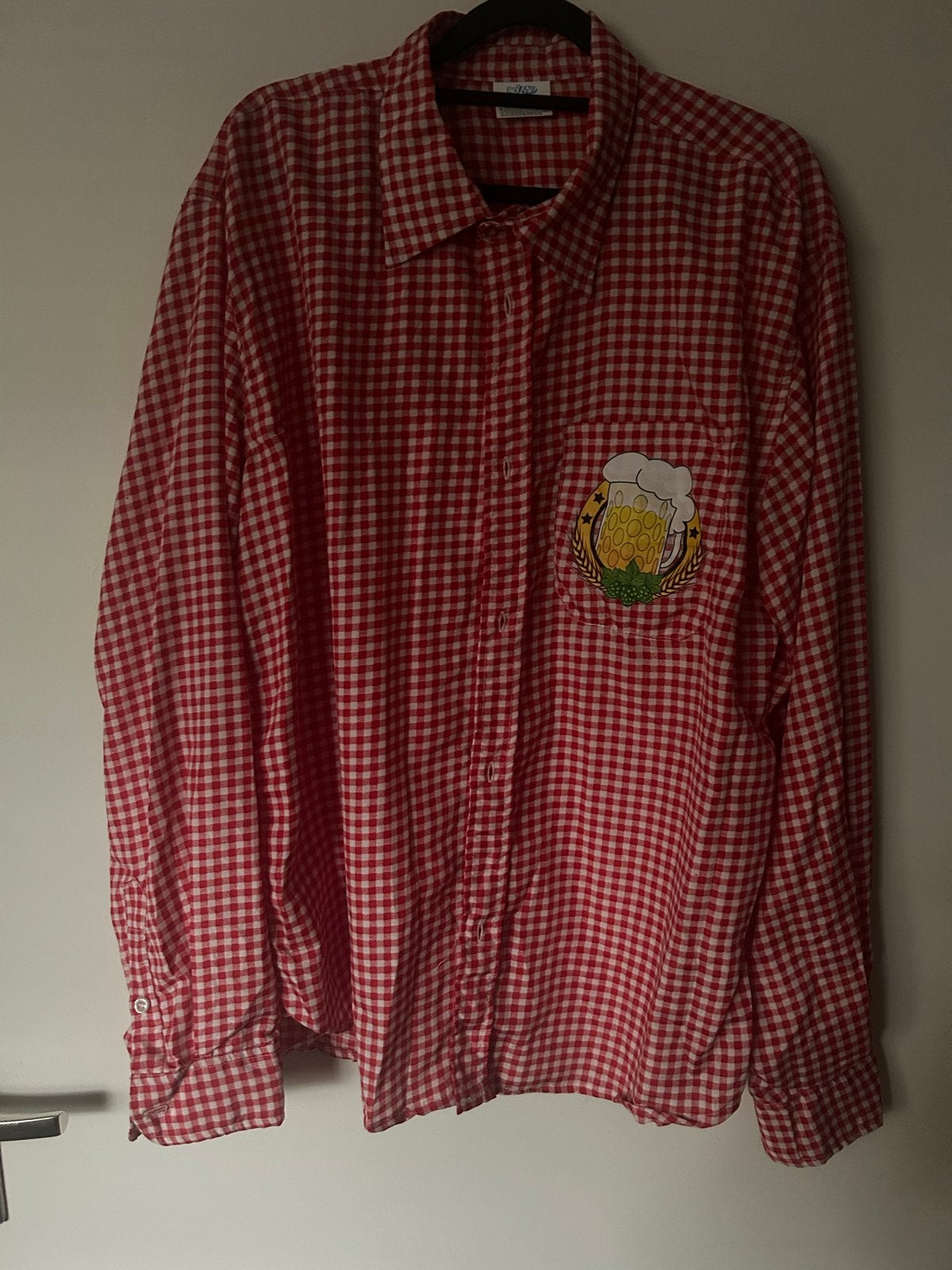 Nieuw Tiroler overhemd XL rood geblokt Oktoberfest Apres Ski, Kleding | Heren, Ophalen of Verzenden, Nieuw, Rood, Halswijdte 43/44 (XL)