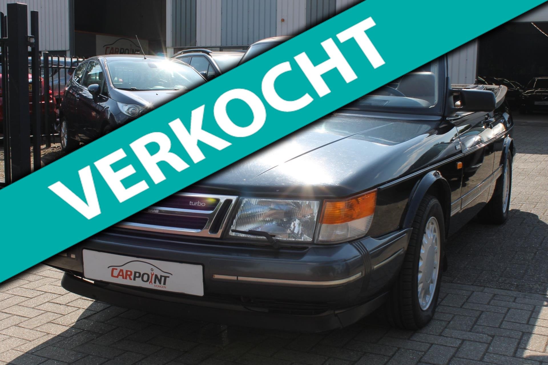 Saab 900 Cabrio 2.0 Turbo 16 Cabrio 1e Eig. Airco Nw.dak!, Auto's, Voorwielaandrijving, 4 cilinders, Cabriolet, Zwart