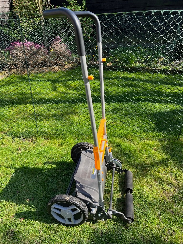 Grasmaaier STIGA SCM 440 FS handmaaier mulcher, Tuin en Terras, Grasmaaiers, Ophalen, Gebruikt, Handgrasmaaier, Stiga
