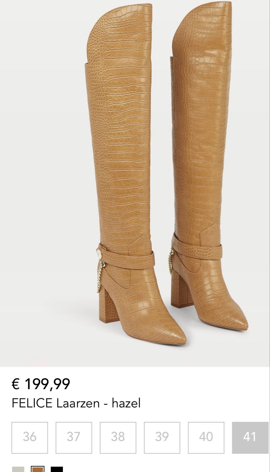 Felice Laarzen - Hazel - Maat 41, Kleding | Dames, Ophalen, Zo goed als nieuw, Bruin, Hoge laarzen