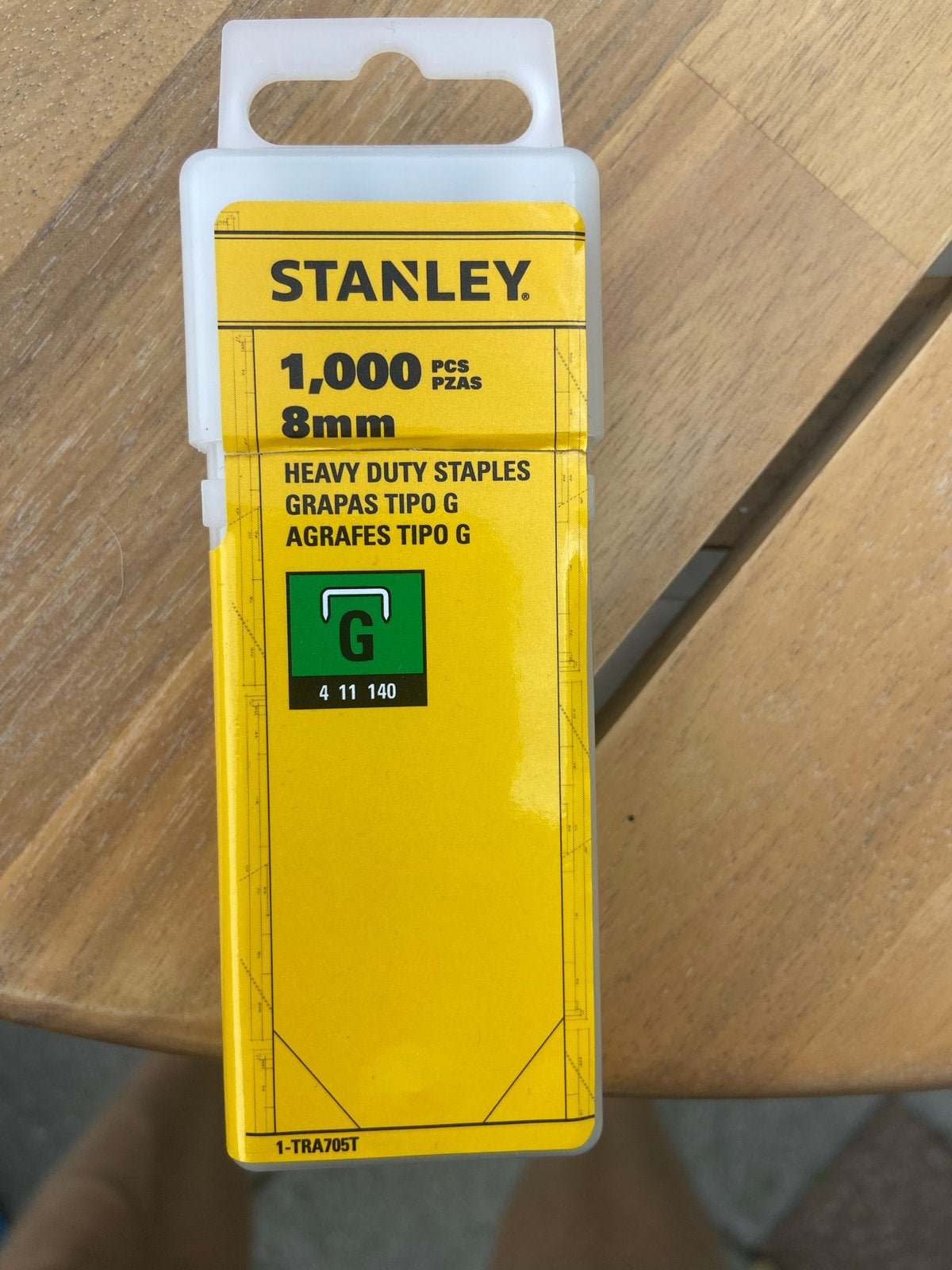 Stanley nietjes type G, 8mm - 1 rijtje mist, Doe-het-zelf en Verbouw, Gereedschap | Handgereedschap, Ophalen, Nieuw, Overige typen