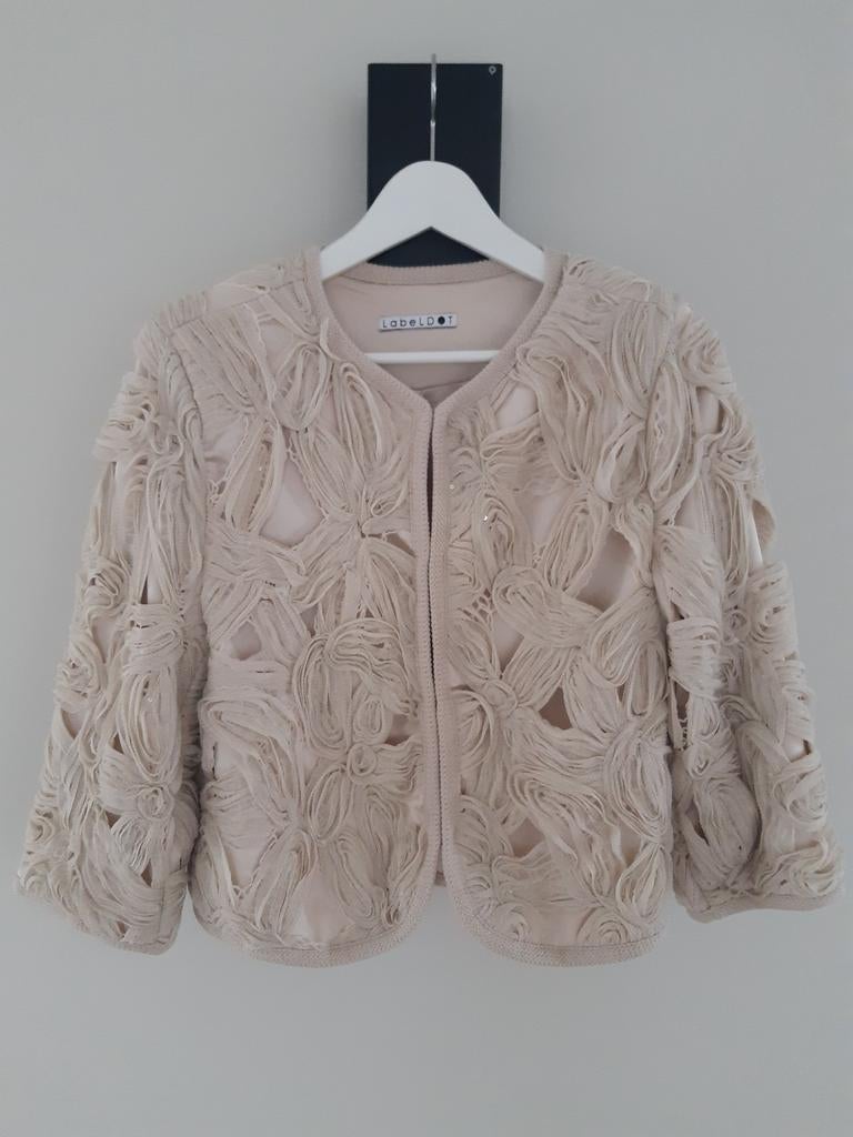 Beige LabeLDoT jasje, maat 36, maar 1x gedragen, Kleding | Dames, Jasjes, Kostuums en Pakken, Ophalen of Verzenden, Zo goed als nieuw