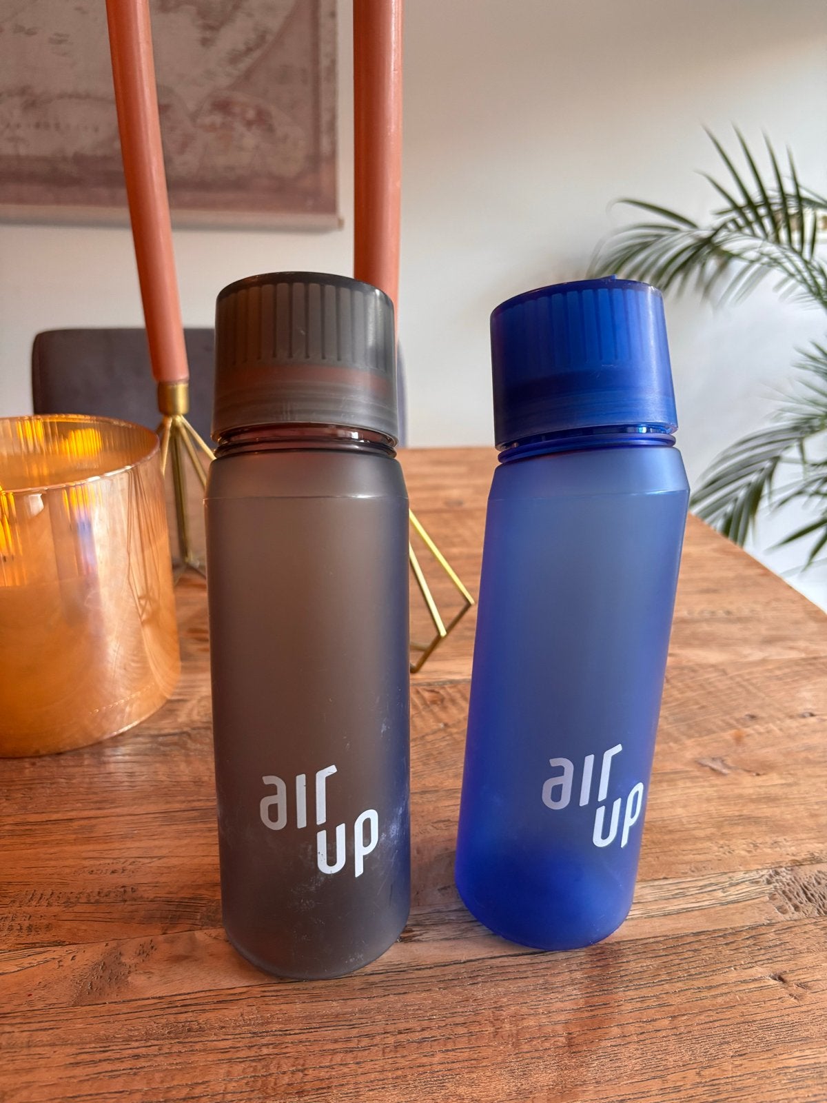Air Up flessen - Set van 2 (blauw en grijs), Sport en Fitness, Ophalen of Verzenden, Gebruikt