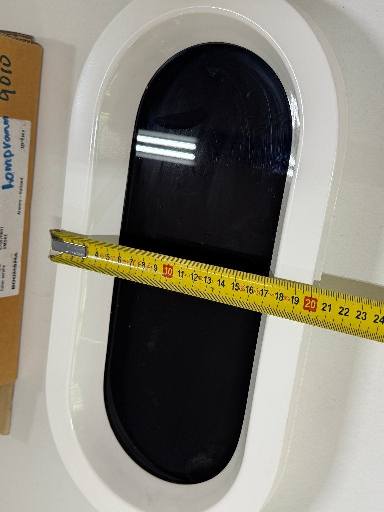 2x Gebo patrijspoort vast 375 x 175 mm kogelrond WIT - NIEUW, Ophalen of Verzenden, Nieuw, Lijn of Blok