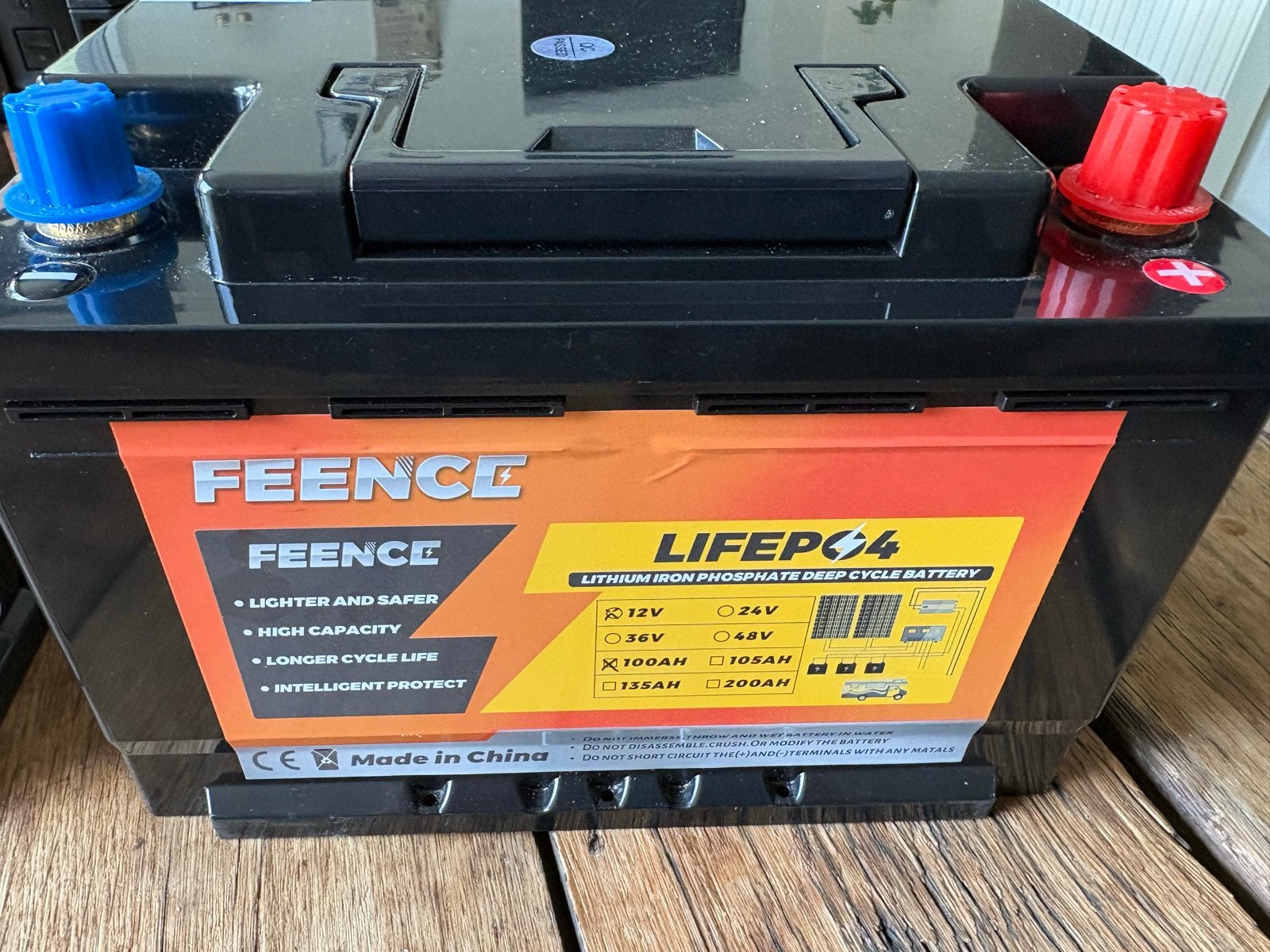 Feence mini LifePO4 12V 100Ah lithium accu (2 stuks), Nieuw