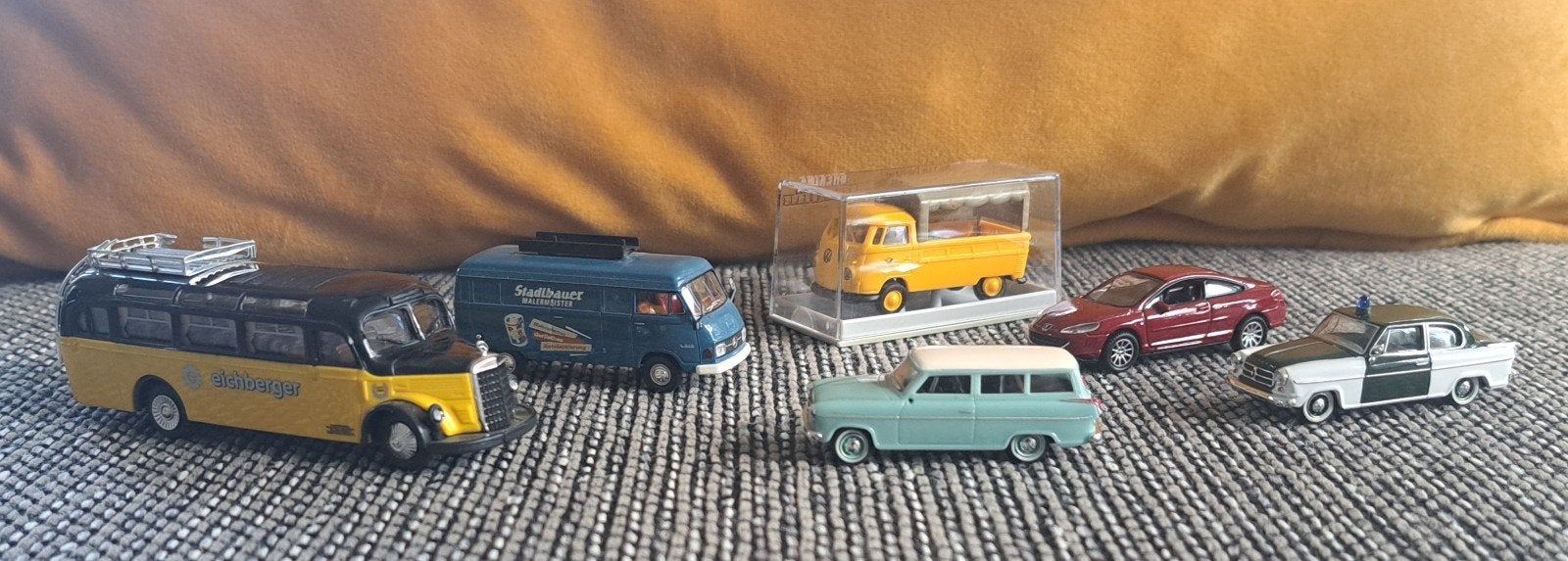 Verzameling modelauto's en bussen (6 stuks) 1:87, Ophalen of Verzenden, Zo goed als nieuw, Auto