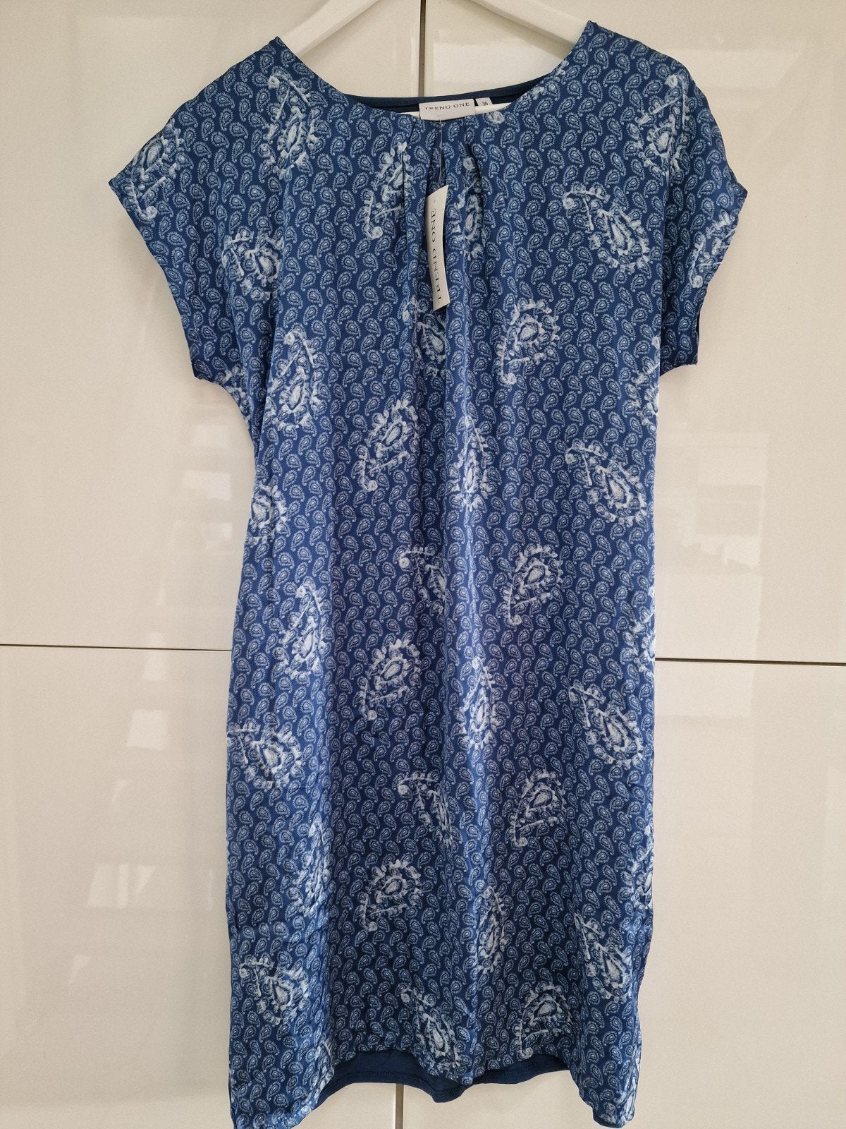 TREND ONE Jurk Maat 36 (S) Blauw met print, TREND ONE, Blauw, Nieuw, Ophalen of Verzenden