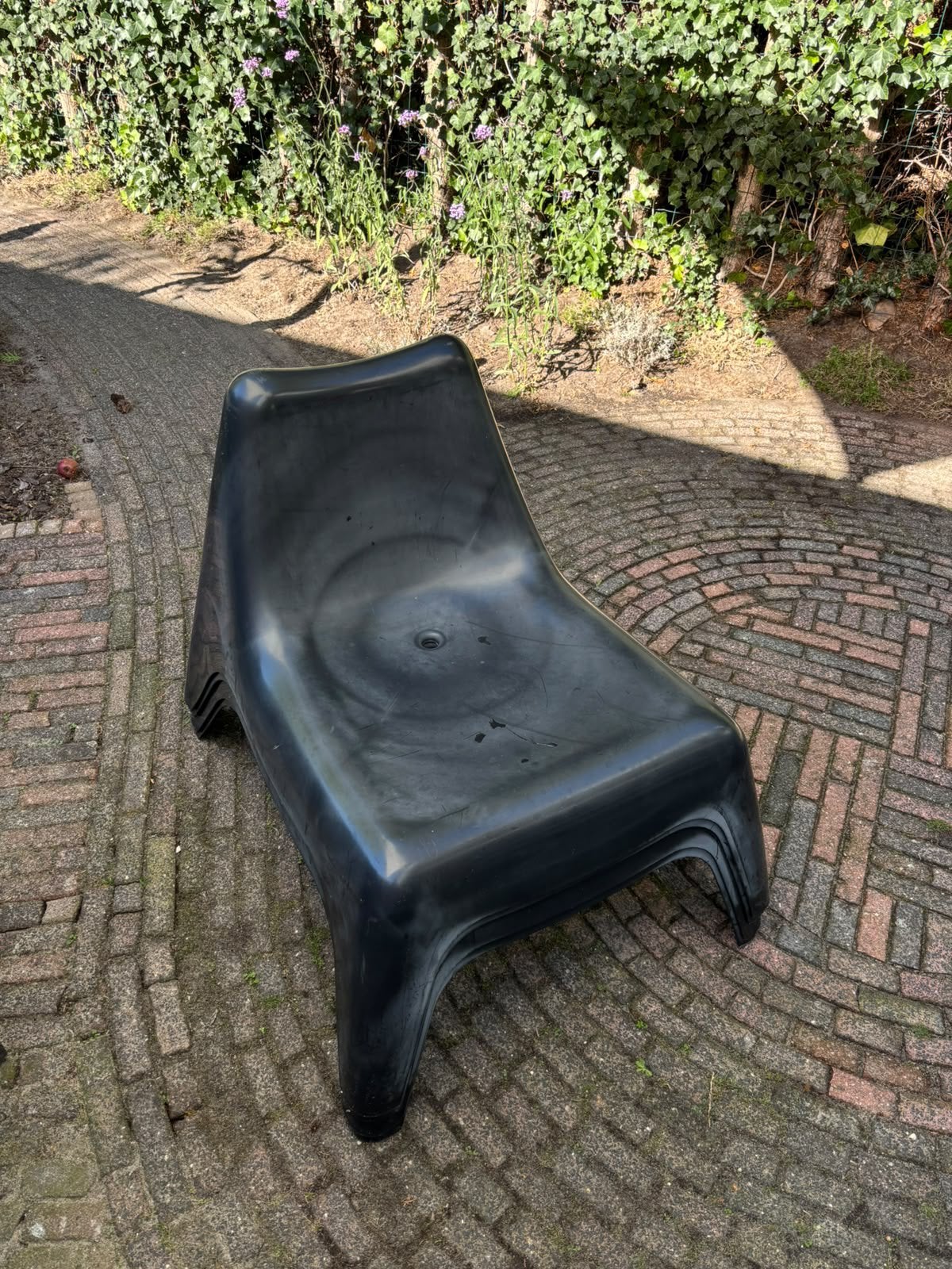 4x IKEA PS VÅGÖ loungestoel zwart – Thomas Sandell, Tuin en Terras, Ophalen, Gebruikt, Kunststof