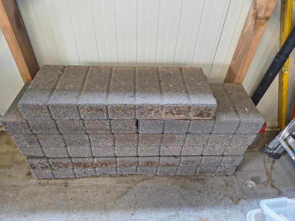 Opsluitbanden extra dik (8 cm)x25 cm - 5,7 meter totaal, Tuin en Terras, Ophalen, Gebruikt, Beton, Overige typen
