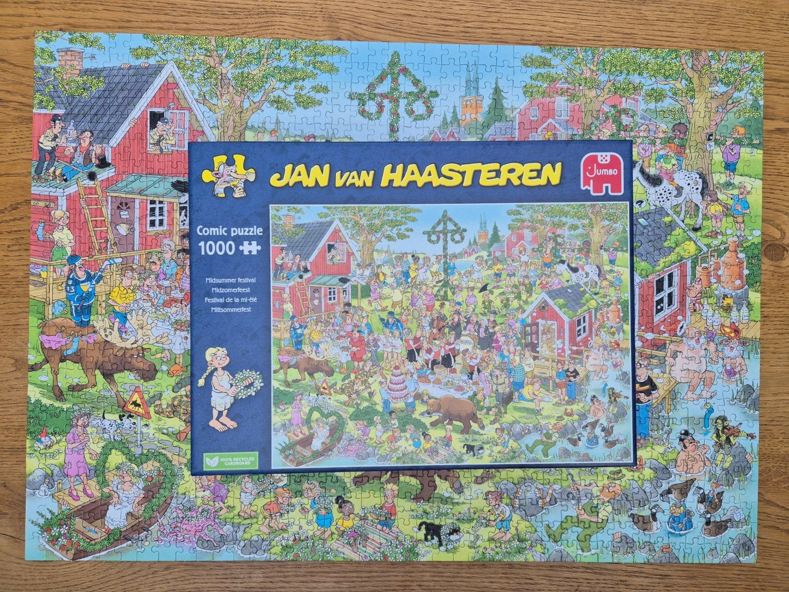 Jan van Haasteren Midsommarfest 1000 stukjes legpuzzel, Ophalen of Verzenden, 500 t/m 1500 stukjes, Zo goed als nieuw, Legpuzzel