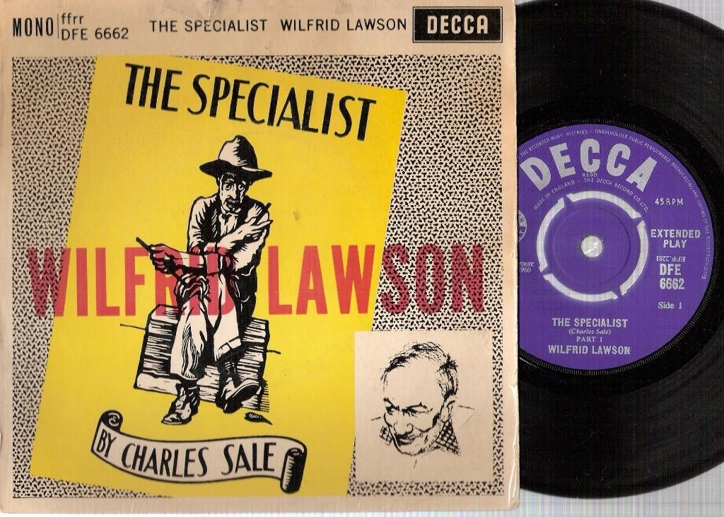 Wilfred Lawson(Charles Sale)The Specialist Orig Vinyl EP1960, Ophalen, Gelezen