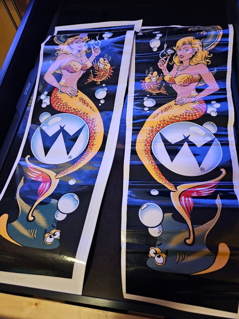 Backbox decalset Fish Tales Williams, Verzamelen, Automaten | Flipperkasten, Ophalen of Verzenden, Williams, Zo goed als nieuw