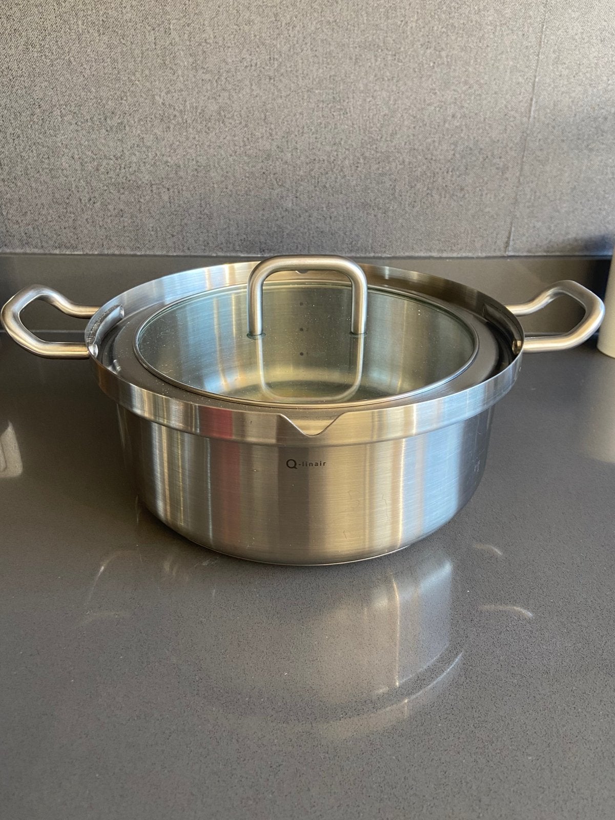 Linair grote pan met glazen deksel, Huis en Inrichting, Keuken | Potten en Pannen, Ophalen, Gebruikt, Kookpan, Overige merken