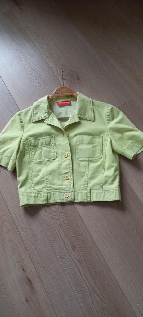 ALAIN MANOUKIAN  CROPPED BLOUSE/JASJE LIME MT 38, Maat 38/40 (M), Alain Manoukian, Ophalen of Verzenden, Zo goed als nieuw