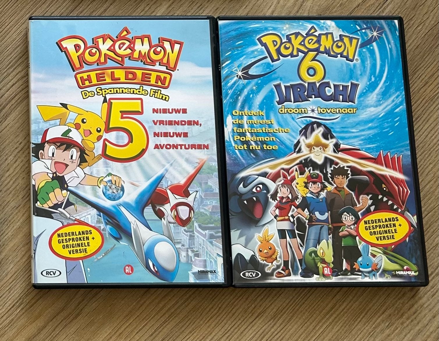 2x Pokémon DVD: Helden & Jirachi Droom Tovenaar, Gebruikt, Animatie, Inclusief doosje, Alle leeftijden