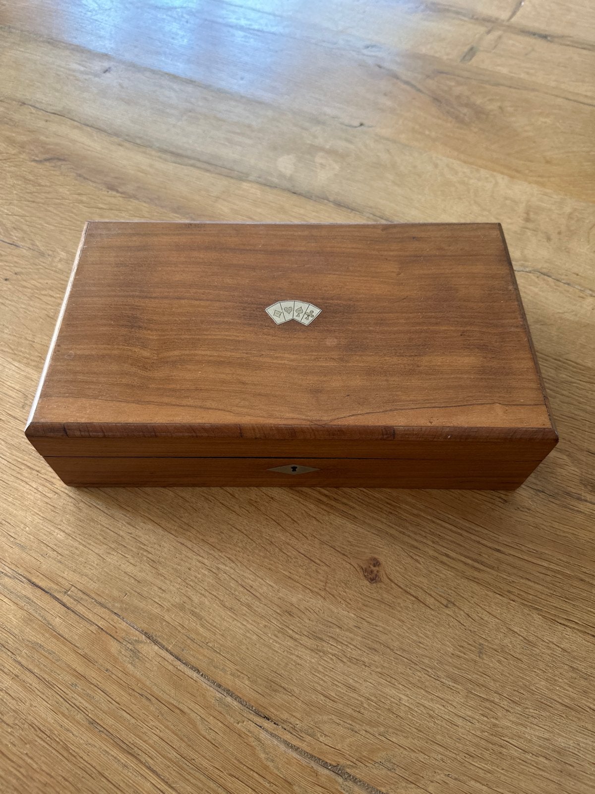 Quadrille Antieke houten speeldoos met inlegwerk, Ophalen of Verzenden