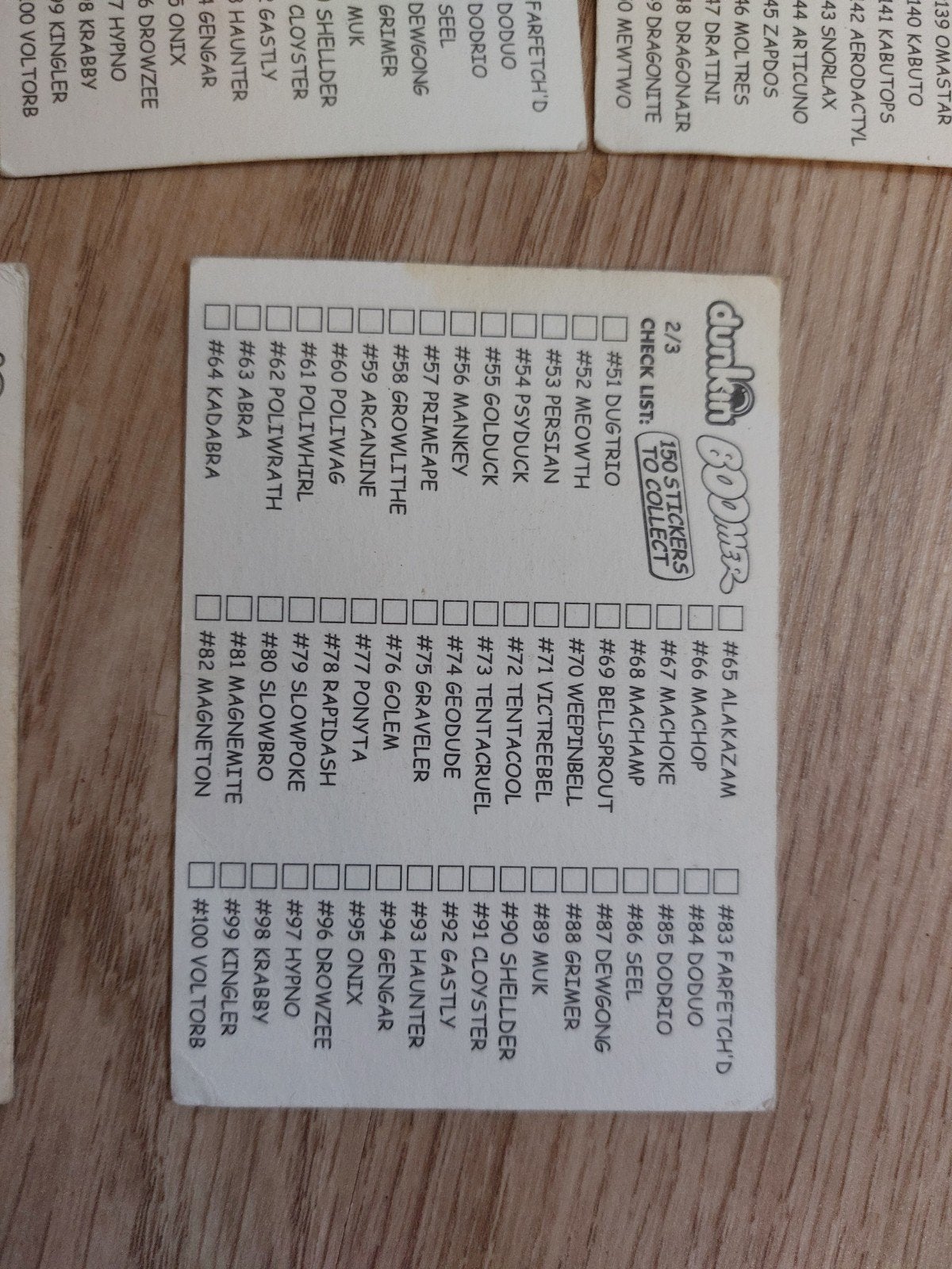 Pokemon stickers dunkin boomer, Ophalen of Verzenden, Overige typen