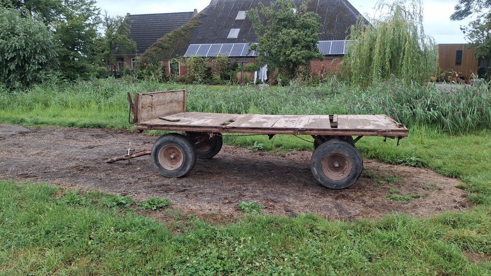 Oude platte wagen / boerenkar, Ophalen of Verzenden