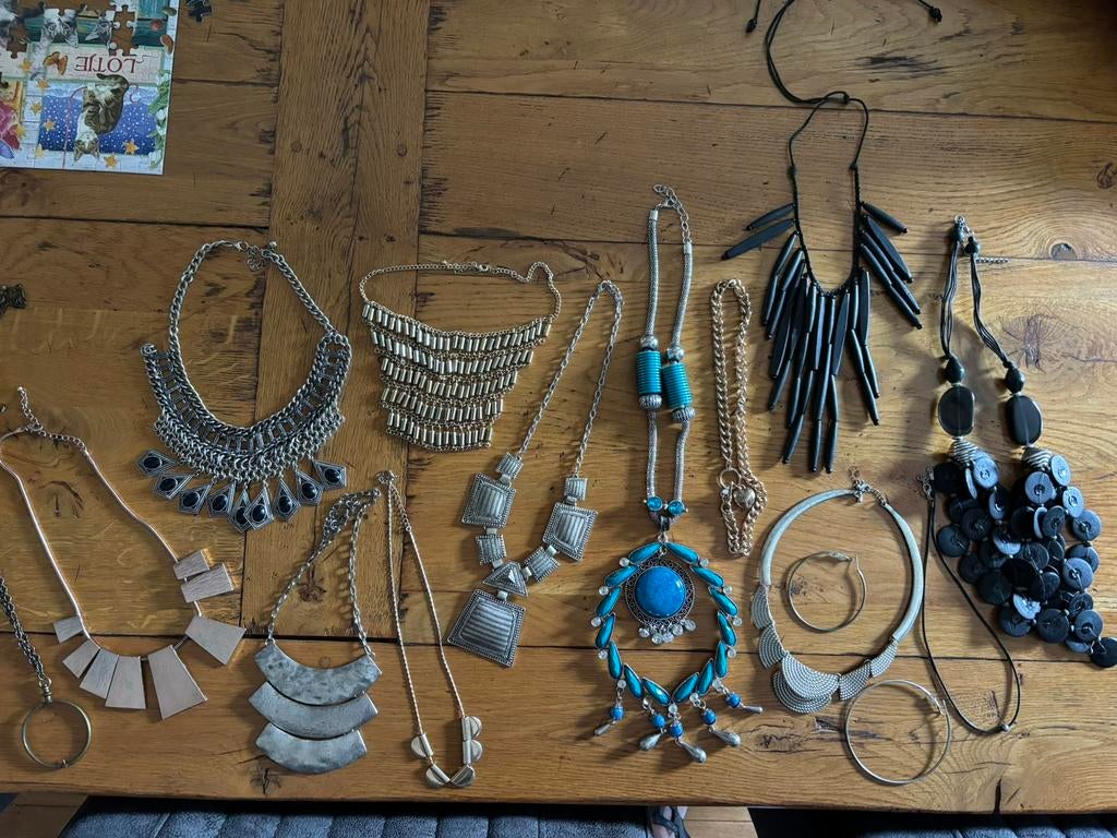 Al deze kettingen in 1 koop, Ophalen of Verzenden, Zo goed als nieuw, Overige kleuren, Overige materialen