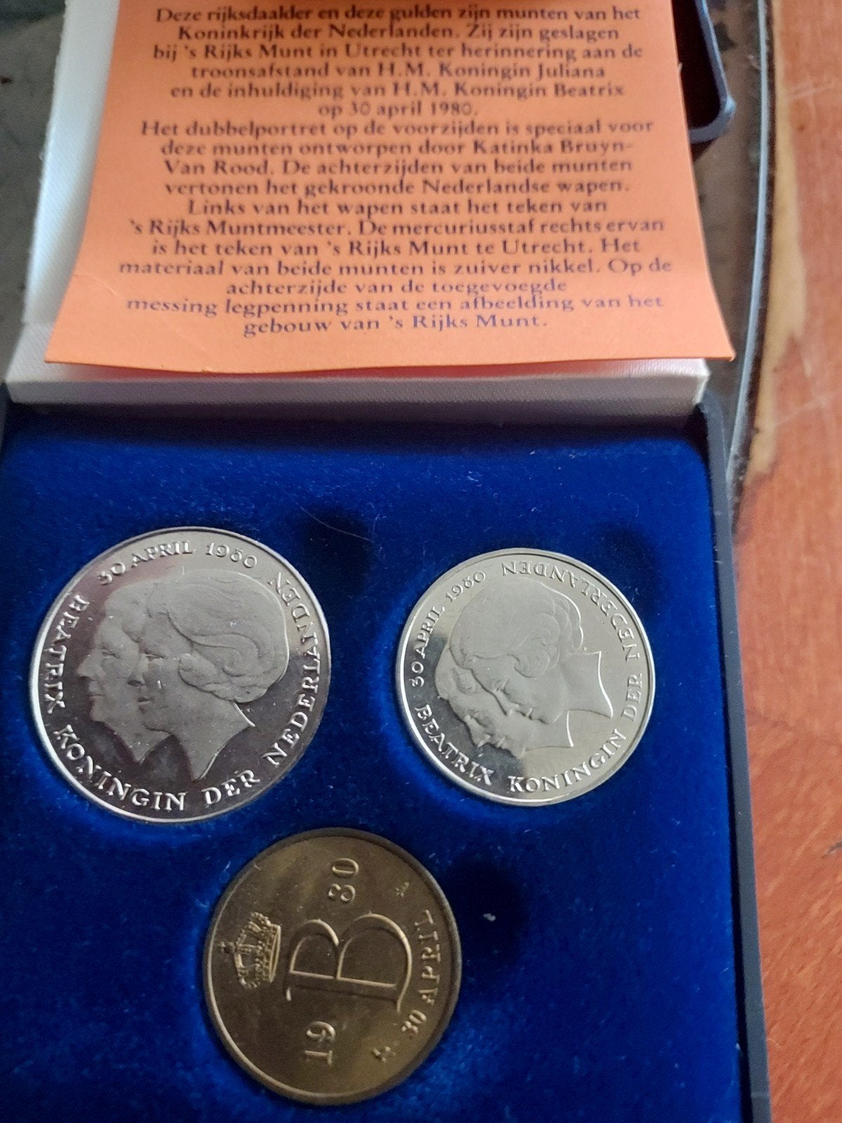 Zilveren rijksdaalders en gulden Beatrix inhuldiging, Postzegels en Munten, Setje, Koningin Beatrix, Zilver, Overige waardes