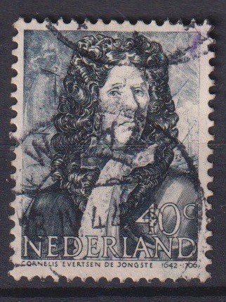 Nederland '43 421 Zeehelden (!) Cornelis Evertsen de Jongste, Postzegels en Munten, Verzenden, Gestempeld, Overige thema's
